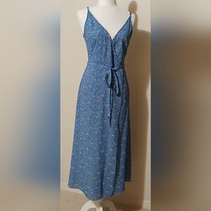 French Connection Blue Midi Sundress Spaghetti Strap